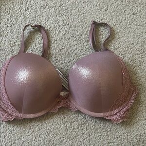 Elegant Pink Lace Women's Bra